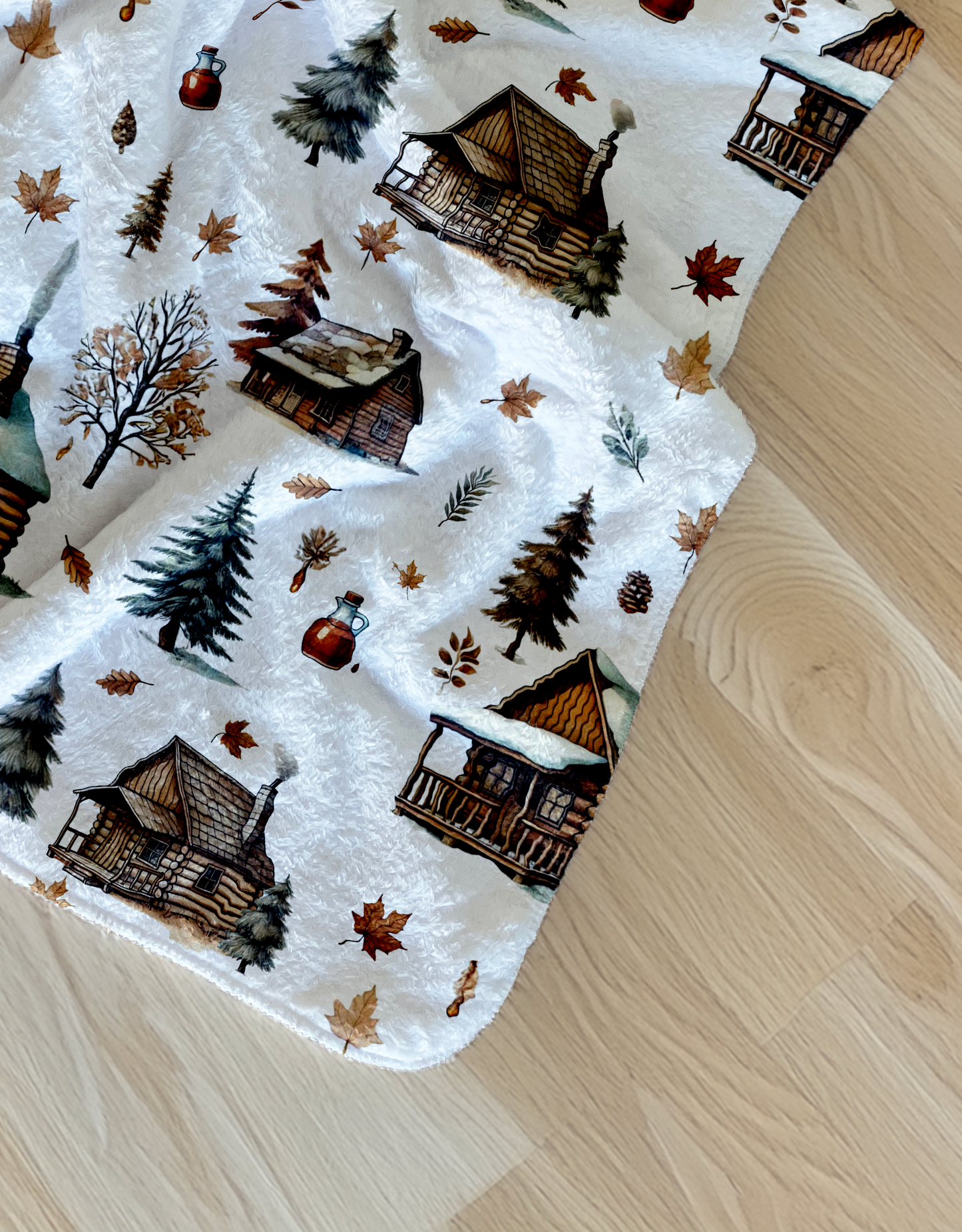Couverture douce simple épaisseur personnalisée - Cabane à sucre Bébé bonheur